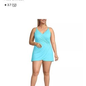 Lands' End Tulip Wrap Swim Dress Size XXL (20)